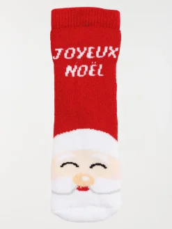 Chaussettes rouges père-noël bébé