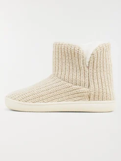 Chausson botte femme beige (36-41)