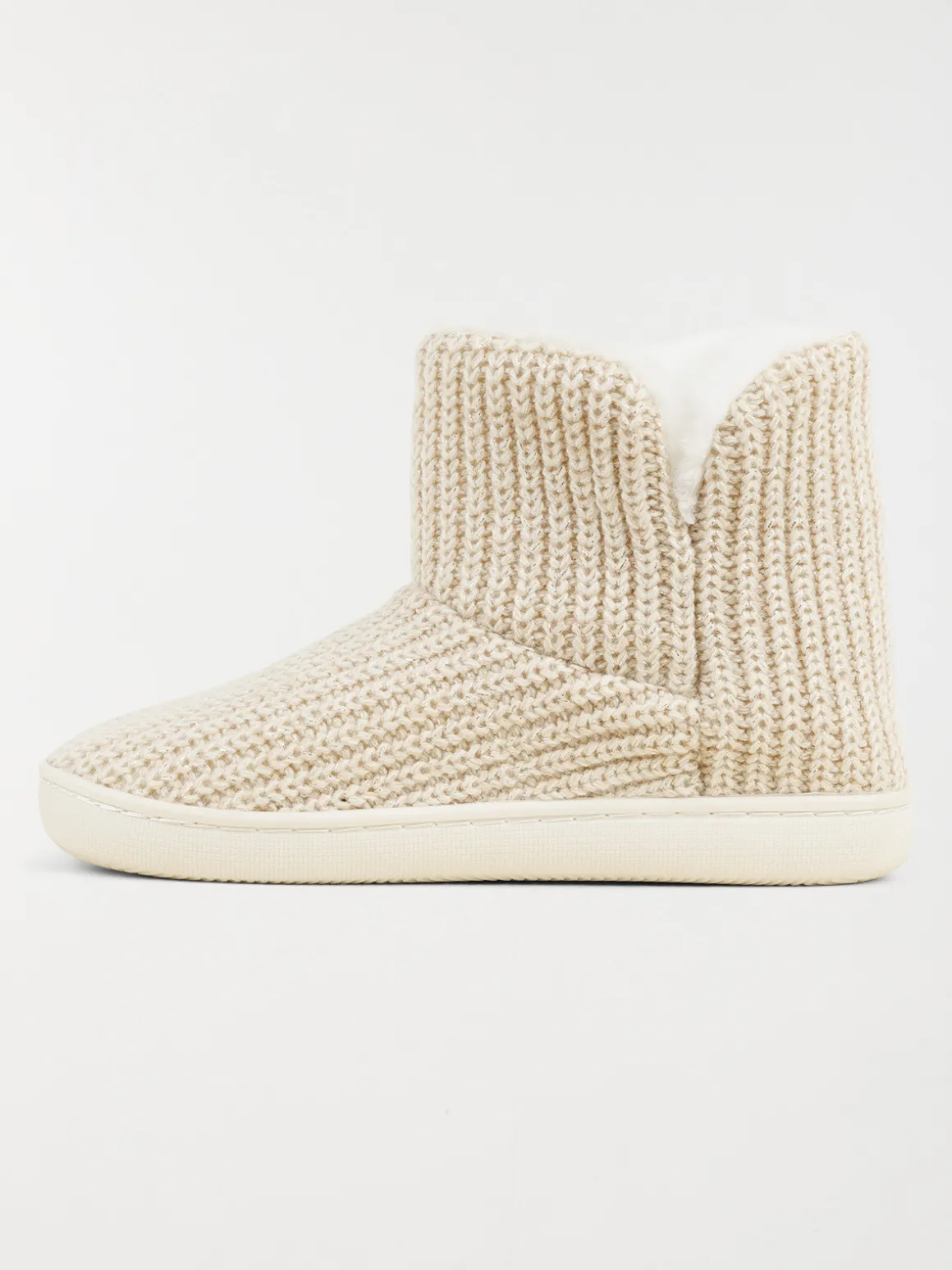 Chausson botte femme beige (36-41)