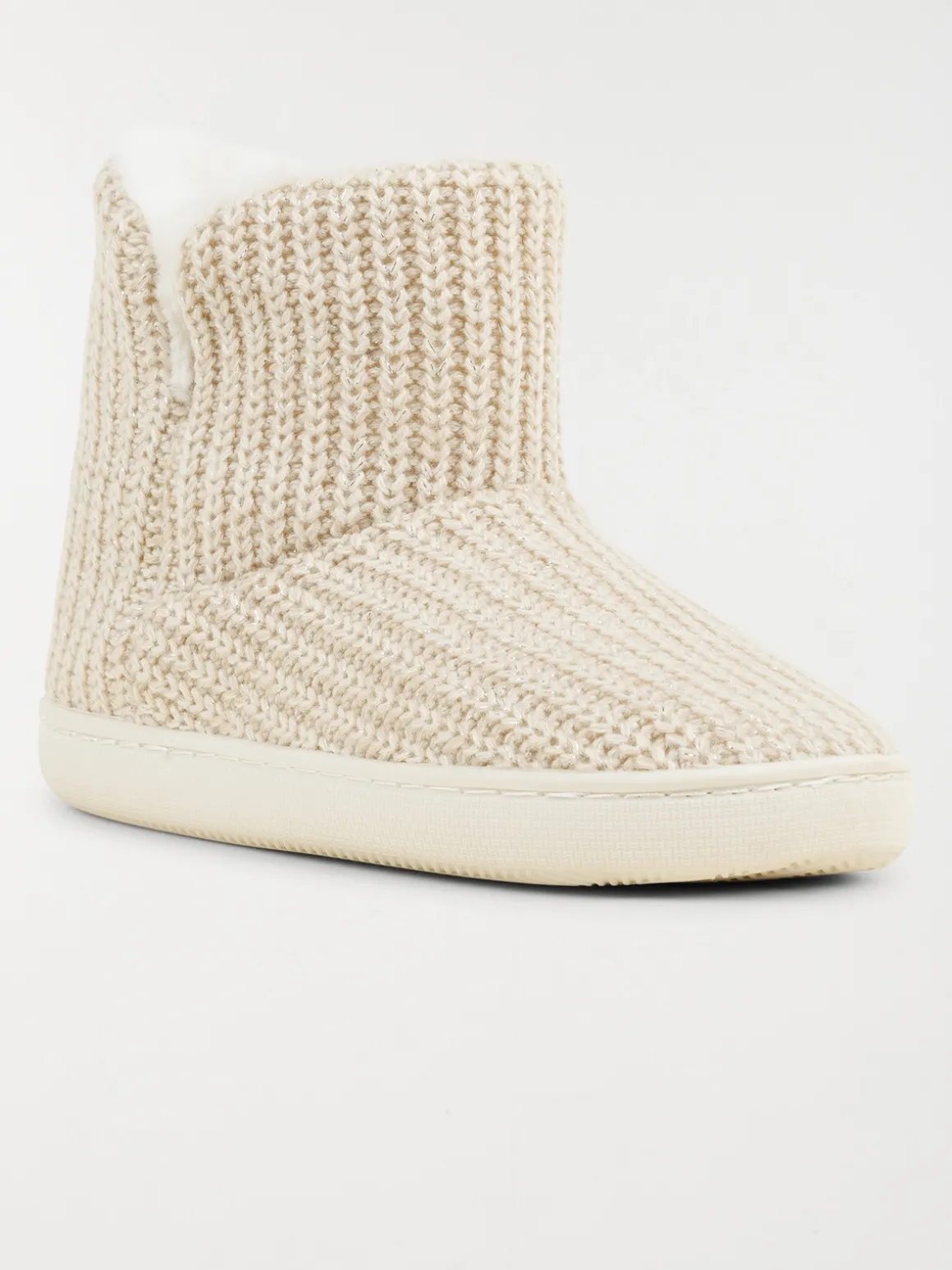Chausson botte femme beige (36-41)