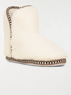 Chausson botte femme écru (36-41)