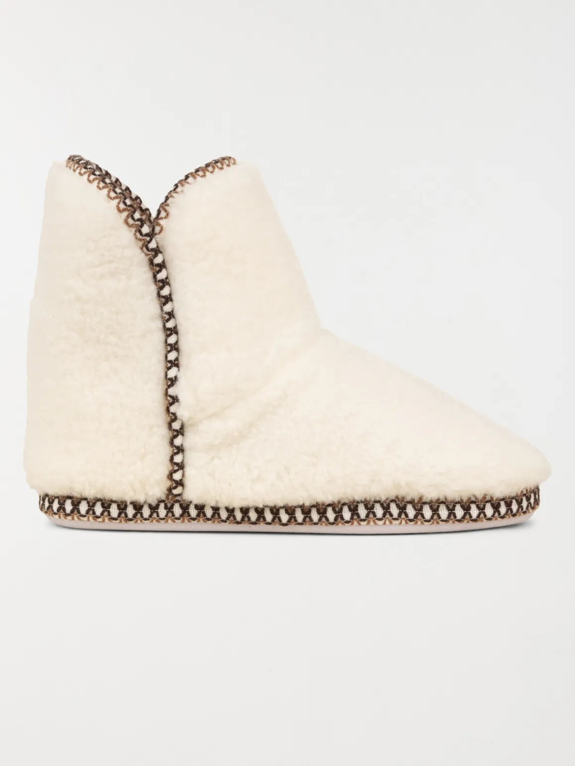 Chausson botte femme écru (36-41)
