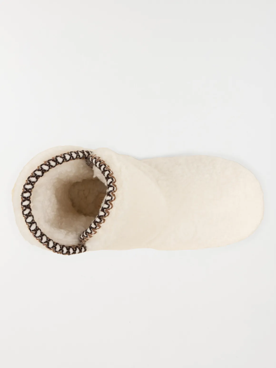 Chausson botte femme écru (36-41)