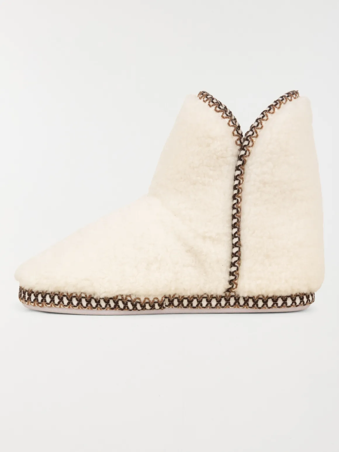 Chausson botte femme écru (36-41)