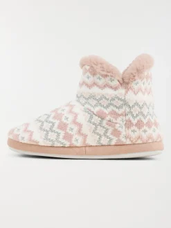 Chausson botte femme rose (36-41)