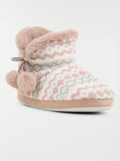 Chausson botte femme rose (36-41)