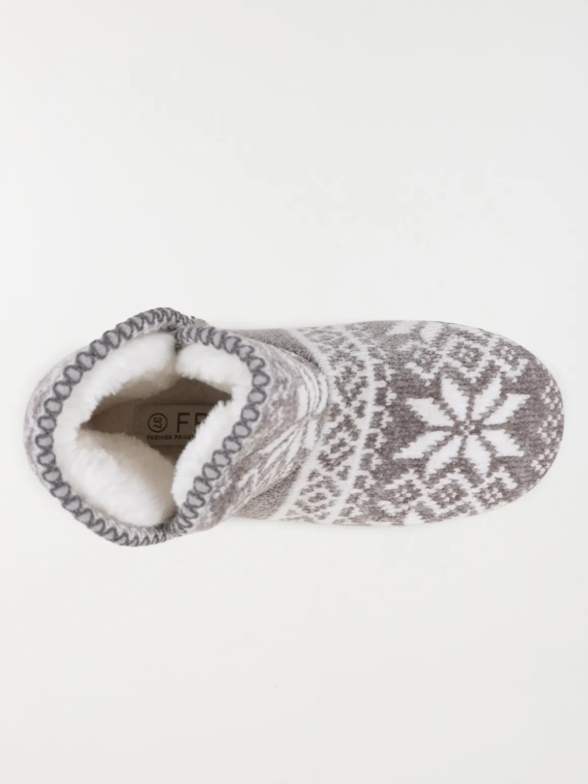 Chausson botte imprimé femme (36-41)