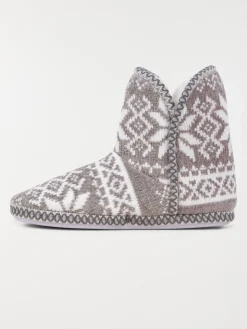 Chausson botte imprimé femme (36-41)