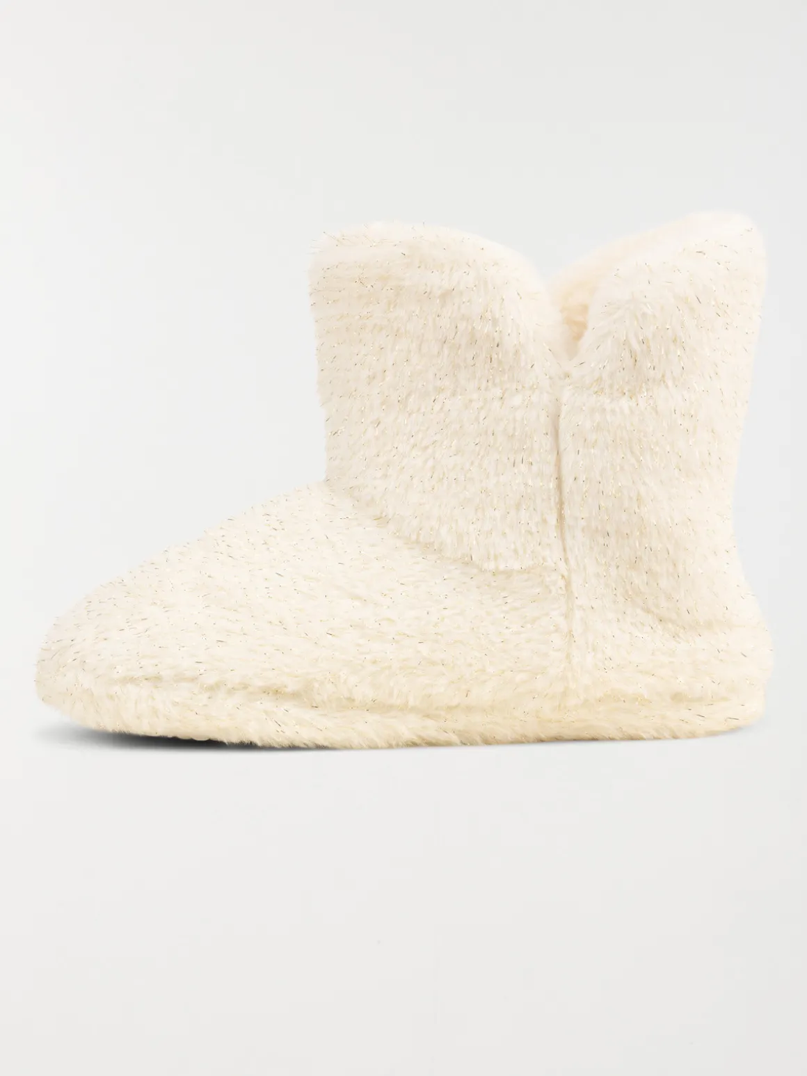 Chausson botte noeud femme beige (36-41)