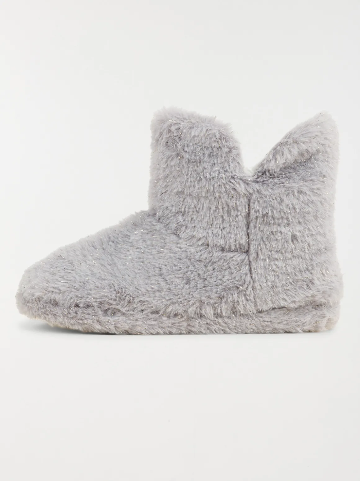 Chausson botte noeud femme gris (36-41)