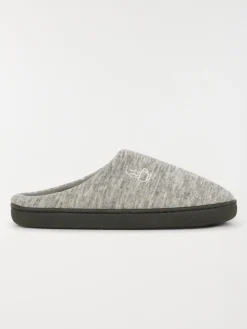 Chausson brodé homme gris (41-46)