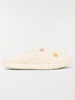 Chausson fleurs brodées femme (36-41)