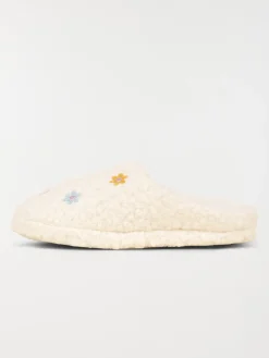 Chausson fleurs brodées femme (36-41)