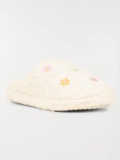 Chausson fleurs brodées femme (36-41)