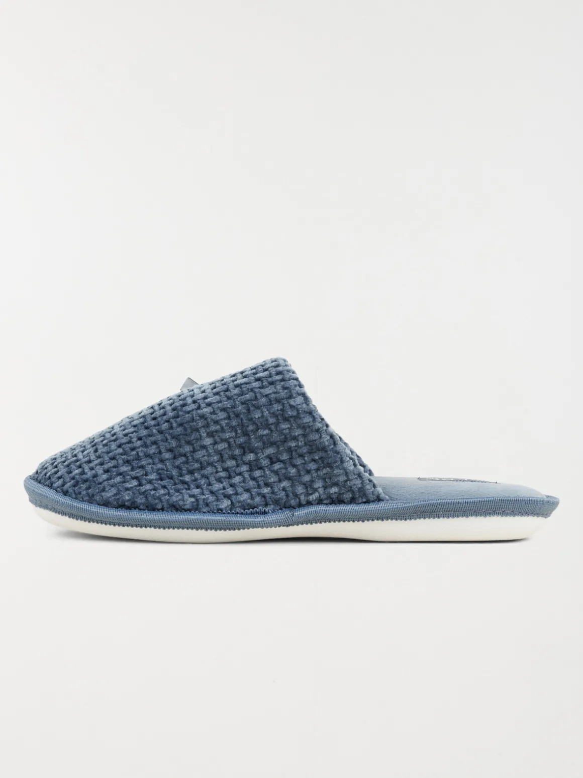 Chausson mule bleu noeud femme (36-41)