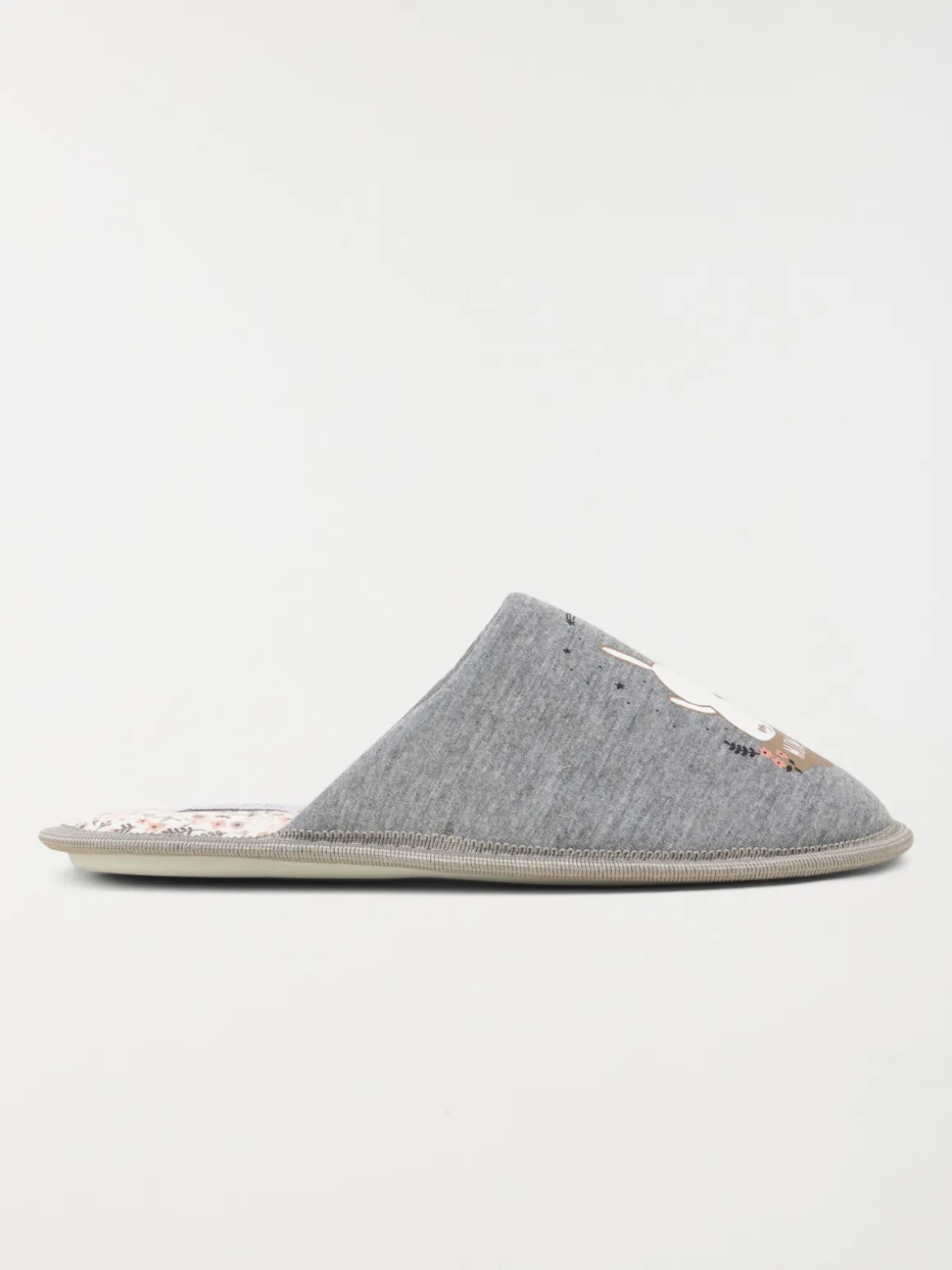 Chausson mule femme grise (36-41)