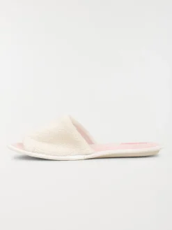 Chausson mule ouverte femme ecru (36-41)