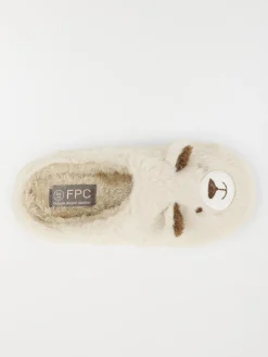Chausson ourson fille beige (31-35)
