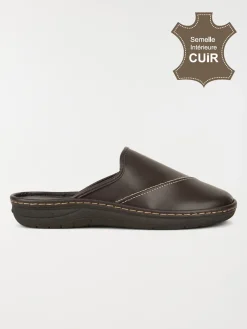 Chausson sabot marron homme (40-46)