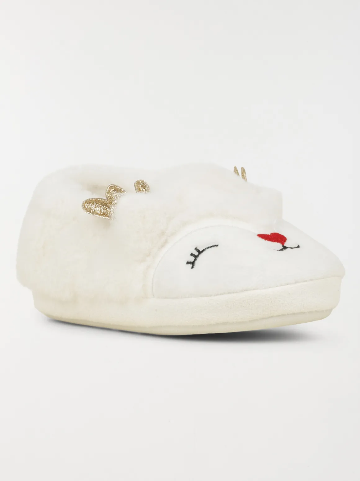 Chaussons blancs cerfs 3D fille (24-30)
