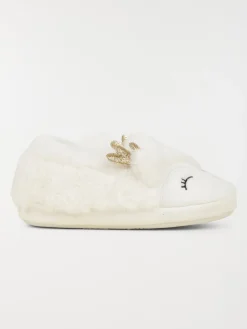 Chaussons blancs cerfs 3D fille (24-30)