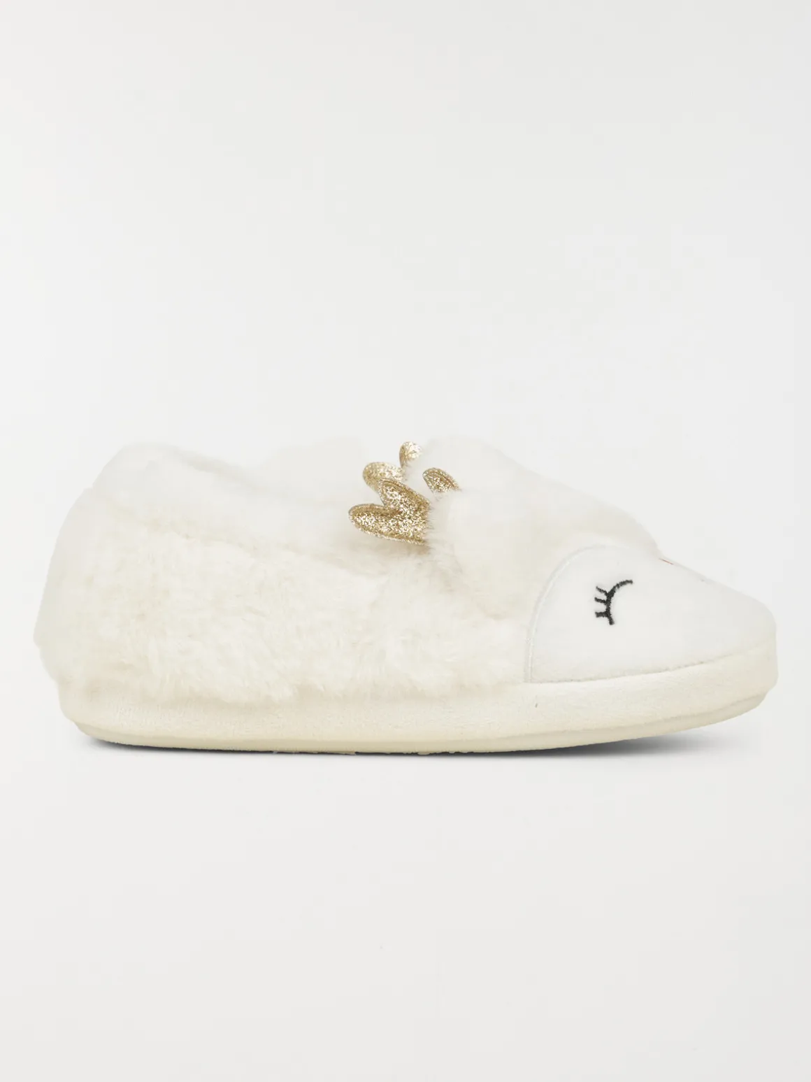 Chaussons blancs cerfs 3D fille (24-30)