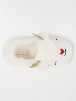 Chaussons blancs cerfs 3D fille (24-30)