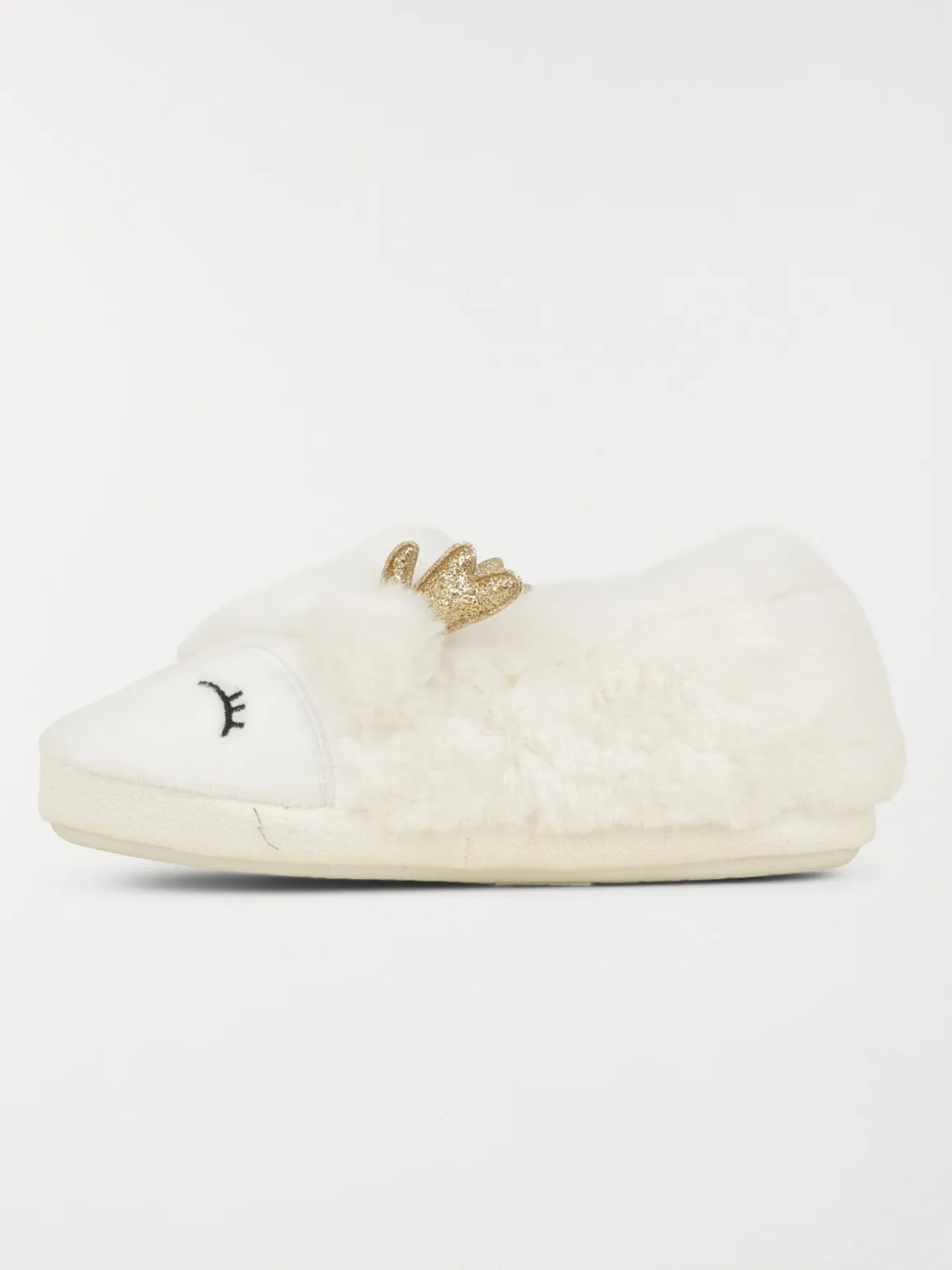 Chaussons blancs cerfs 3D fille (24-30)