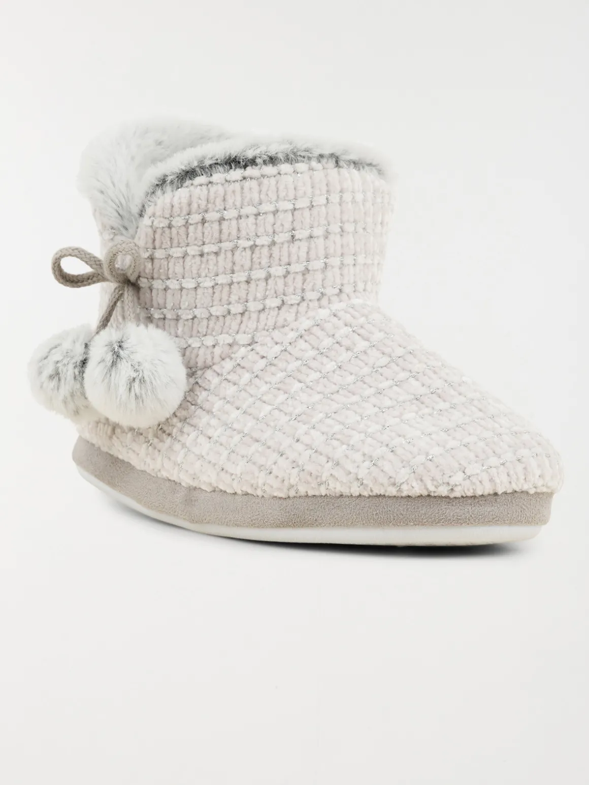 Chaussons bottes femme gris (36-41)