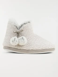 Chaussons bottes femme gris (36-41)