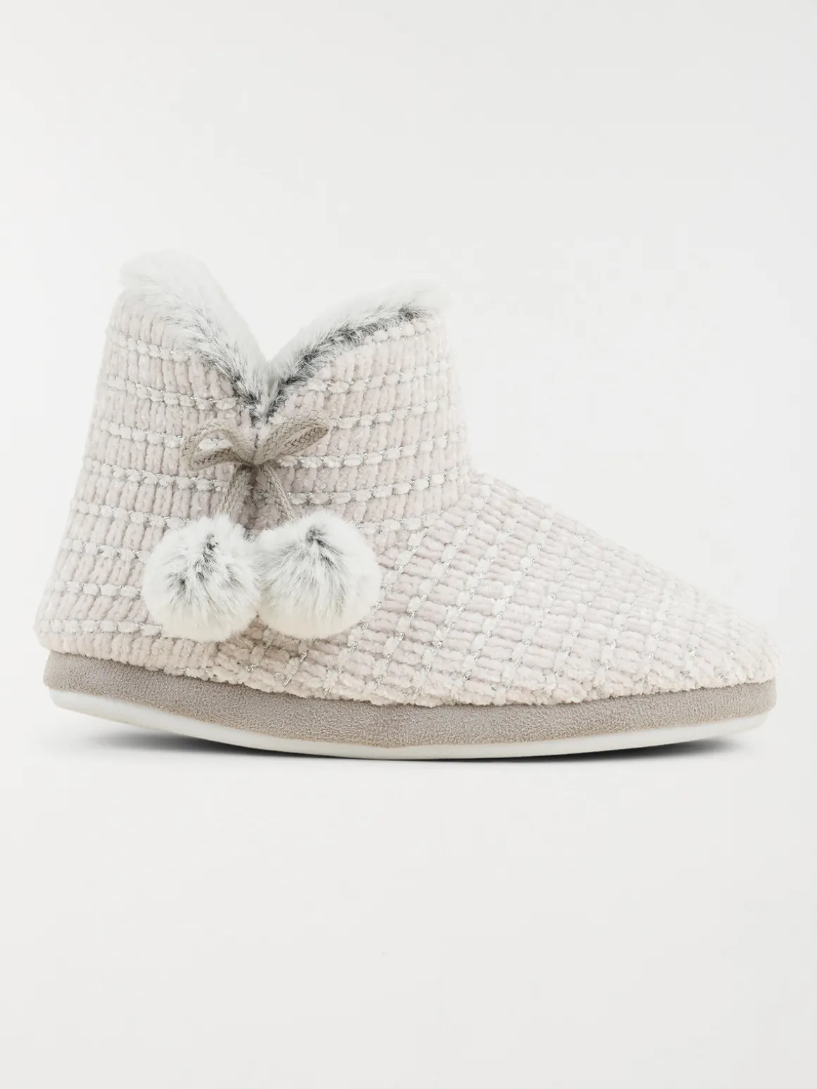 Chaussons bottes femme gris (36-41)