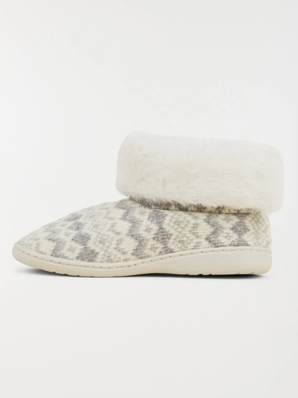 Chaussons bottes grises femme (36-41)