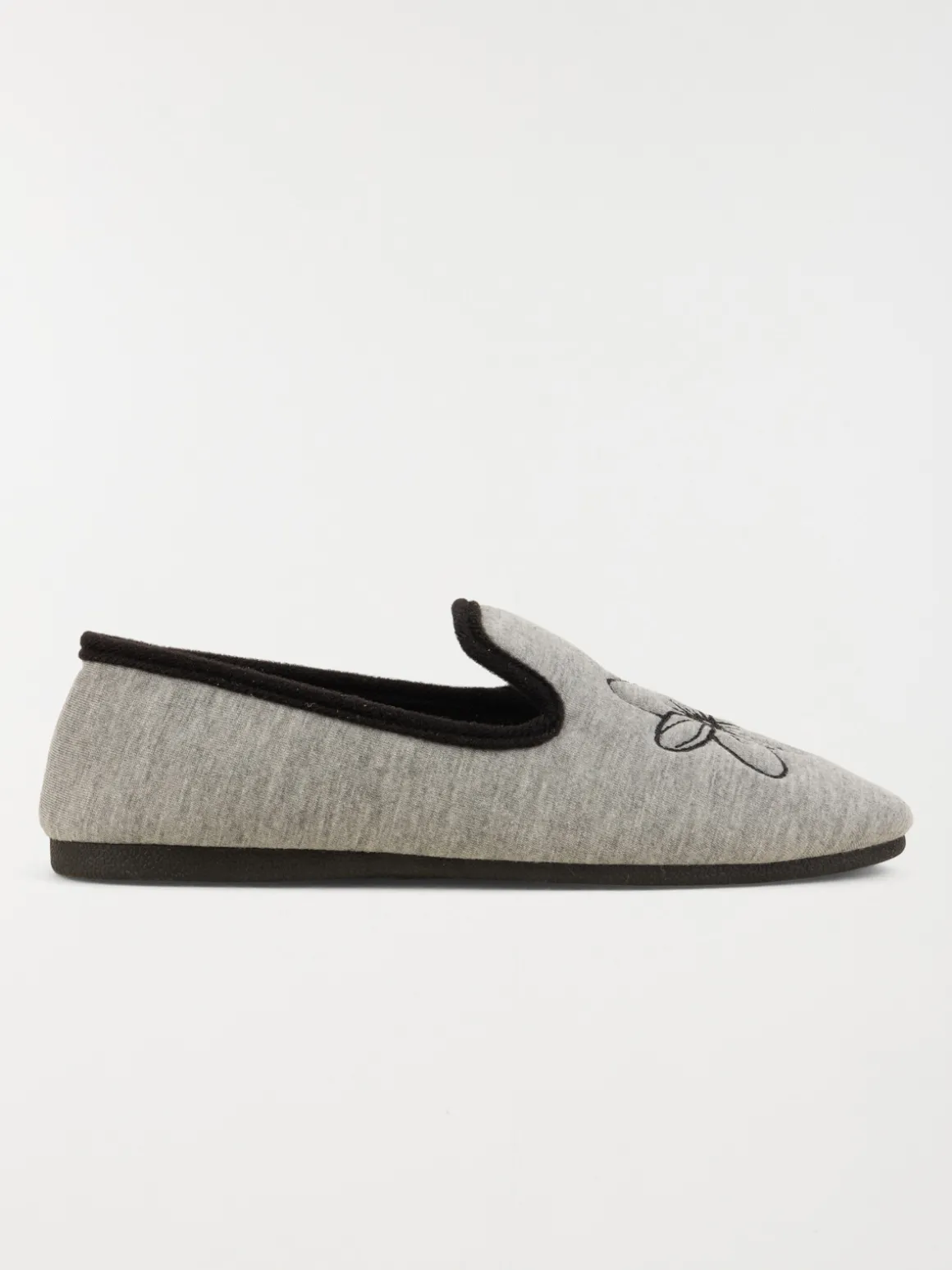 Chaussons brodés fleurs femme (36-41)