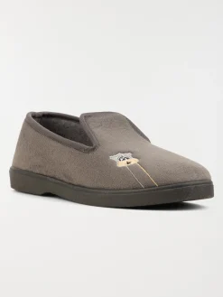 Chaussons coloris gris homme (40-45)
