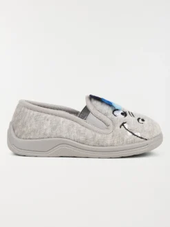 Chaussons gris dinosaure garçon (31-35)