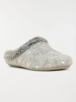 Chaussons gris femme (36-41)