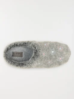 Chaussons gris femme (36-41)