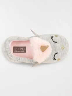 Chaussons gris licorne 3d fille (31-35)