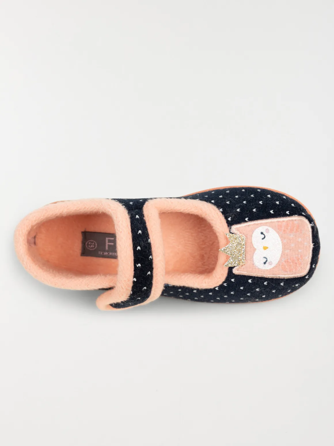 Chaussons hibou et coeur fille (24-30)
