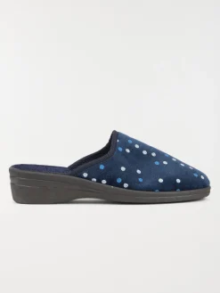 Chaussons imprimé pois femme (36-40)