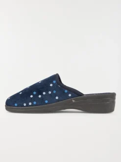 Chaussons imprimé pois femme (36-40)