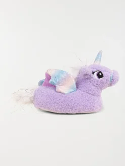 Chaussons licorne lilas fille (24-31)