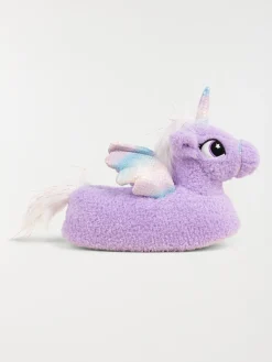 Chaussons licorne lilas fille (32-35)