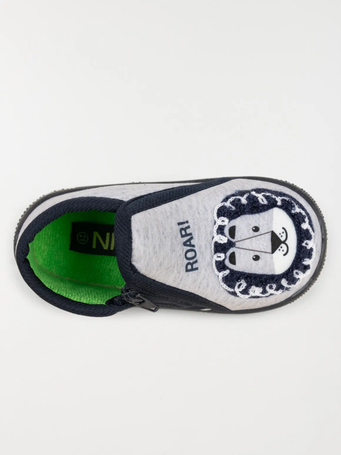 Chaussons lions gris garçon (19-23)