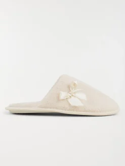 Chaussons mules beiges femme (36-41)