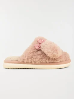 Chaussons mules roses femme (36-41)