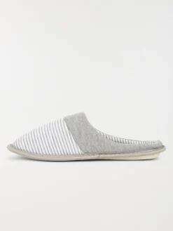 Chaussons rayés et boutons femme (37-42)