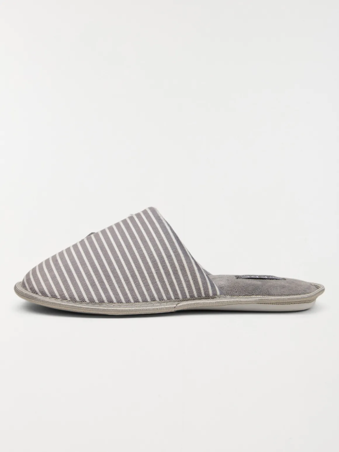 Chaussons rayés gris femme (37-42)