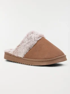 Chaussons revers fourrés femme (36-41)