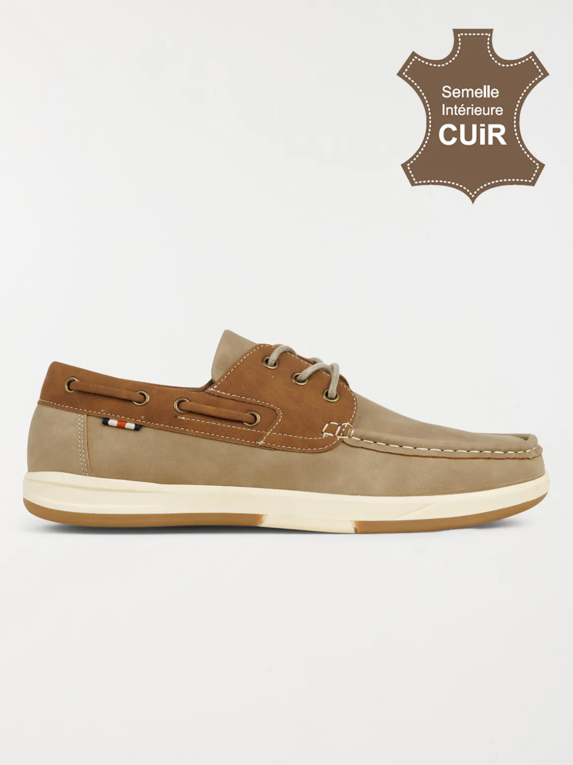 Chaussure bateau bicolore homme (40-45)